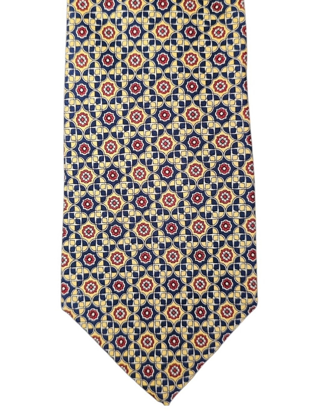 Jos. A. Bank Executive Collection Men's Burgundy & Golden Yellow 100% Silk Tie